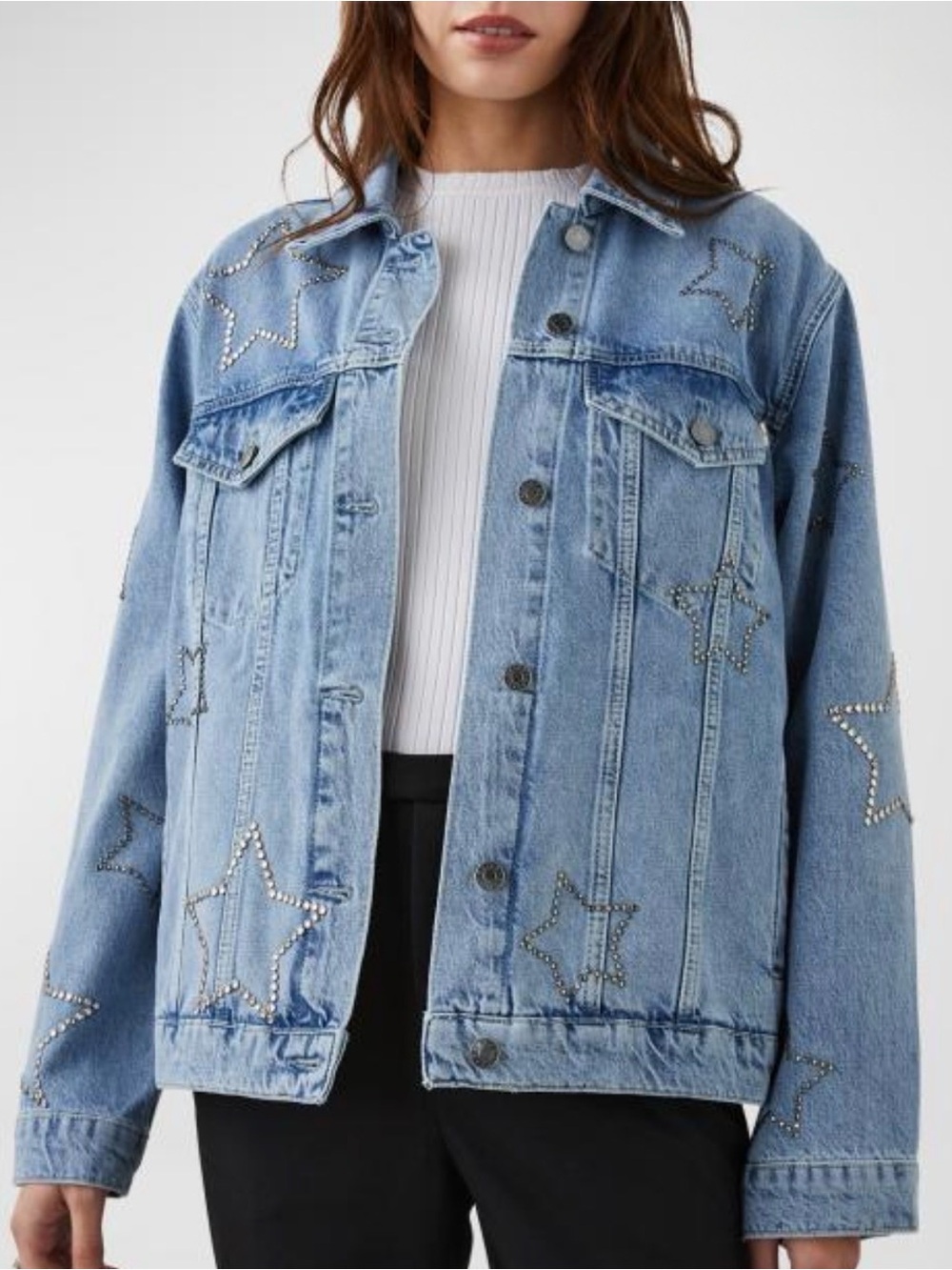 Rails | Supernova Denim Star-Studded Jacket L NWT